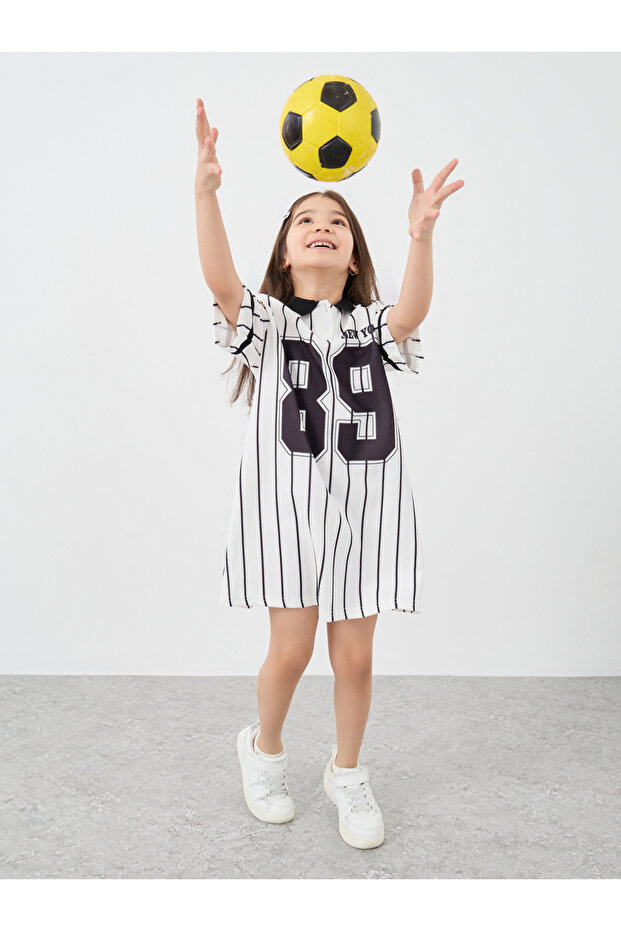 Striped Polo T-Shirt Dress