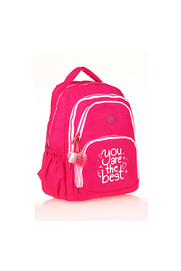 حقيبة ظهر مجنونة باللون الوردي K1679 - 3