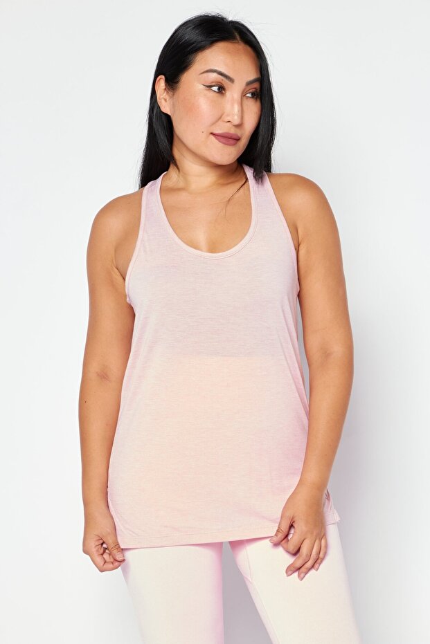 Women Sportswear Fit Training Tank Top, Light Pink