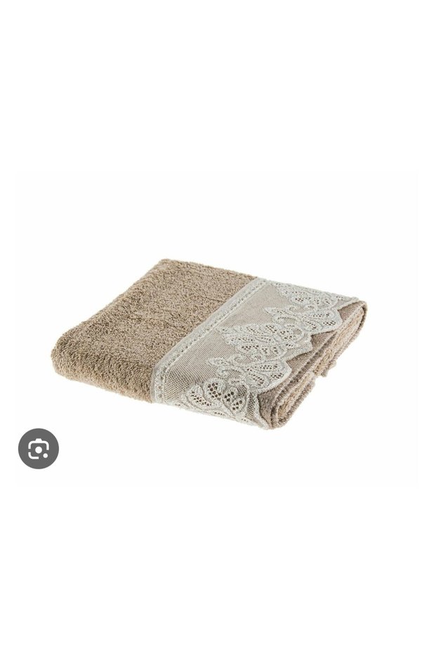 Taç Lace 50 X 90 Lace Towel Hand Towel - Camel