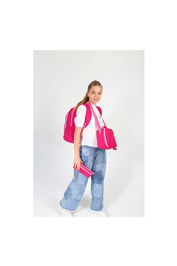 حقيبة ظهر مجنونة باللون الوردي K1679 - 4