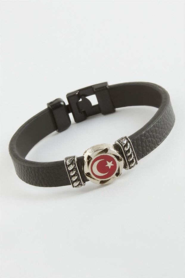 Ds-Derin Anchor Quality Faux Leather Bracelet-Navy Blue