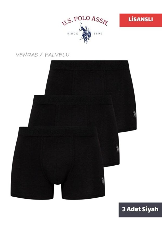Licensed Men's Boxer Cotton - Modal 3-Piece Boxed Package / Black