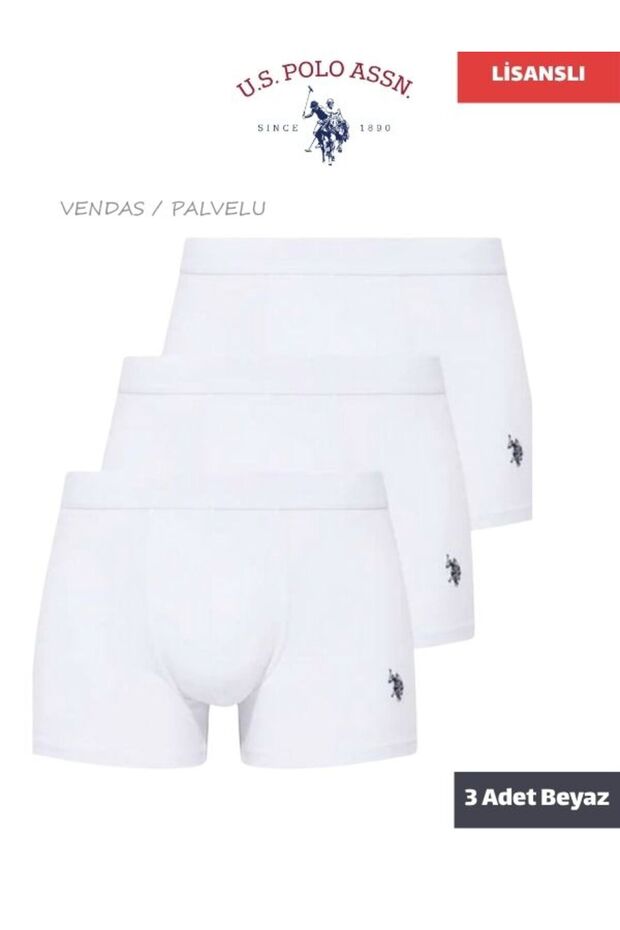 Licensed Men's Boxer Cotton - Modal 3-Piece Boxed Package / White