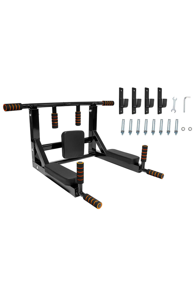 Multifunctional pull-up and crunch machine, wall-mounted, load capacity 200kg - 5