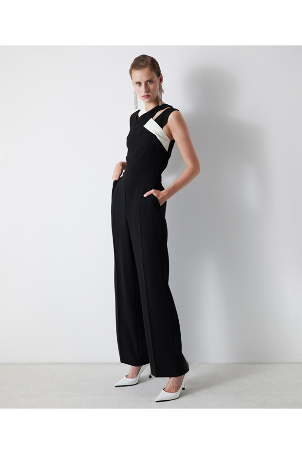 Black Woven Salopet