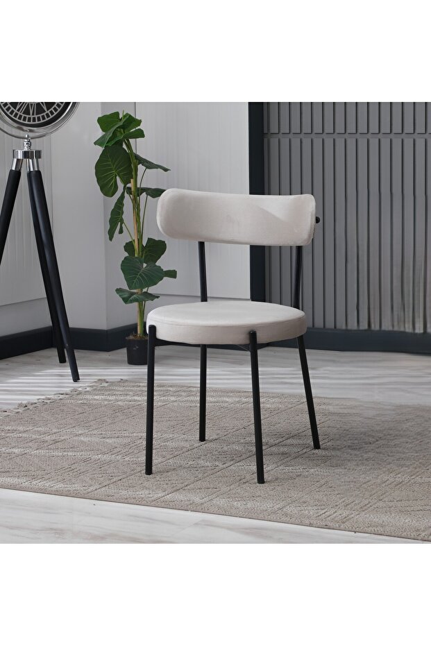 TEDİ SANDALYE SİYAH AYAKLI ( 6 ADET ) - 4