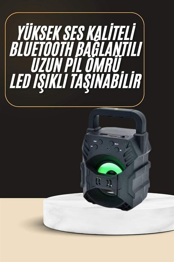 Bluetooth Hoparlör Android ve İOS Uyumlu Ses Bombası USB Girişli Taşınabilir - 1