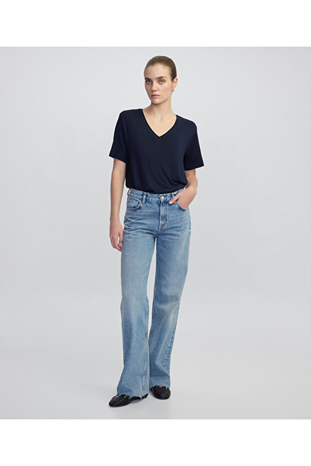 V yaka basic tişört - 2