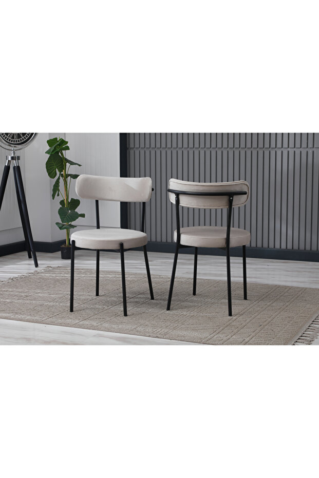 TEDİ SANDALYE SİYAH AYAKLI ( 6 ADET ) - 6