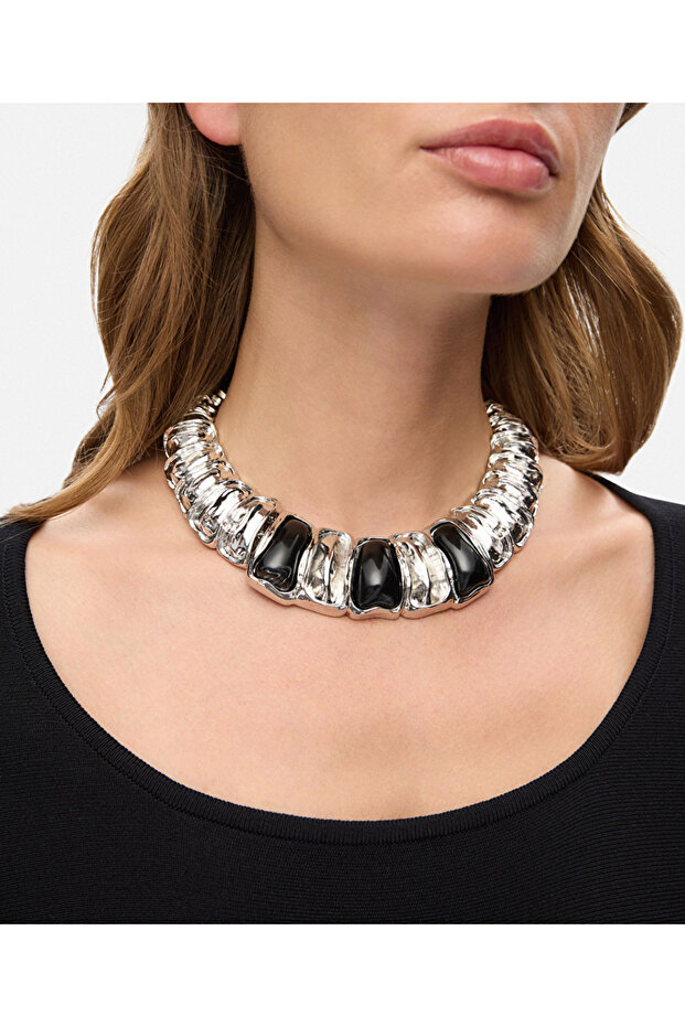 Dokulu kontrast kolye - 2