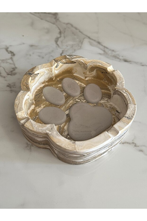 Concrete Paw Ashtray Handmade Cat Dog Designed Decorative Washable Ash Tray