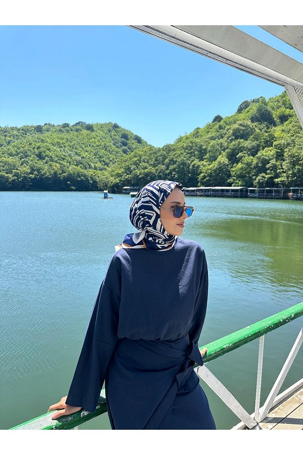 Açelya Desenli Eşarp - 2