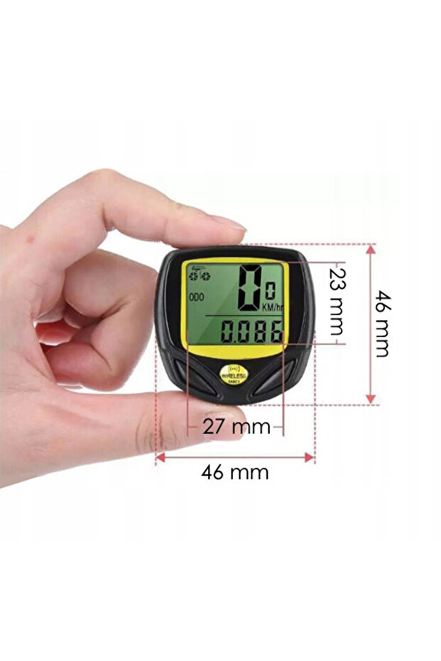 Wireless bicycle speedometer, 14 functions, black - 7