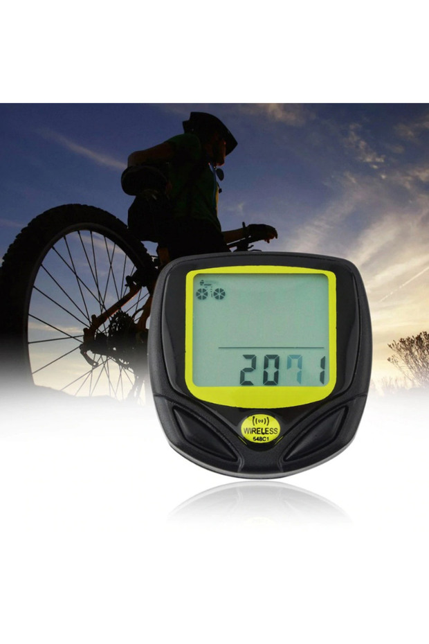 Wireless bicycle speedometer, 14 functions, black - 6