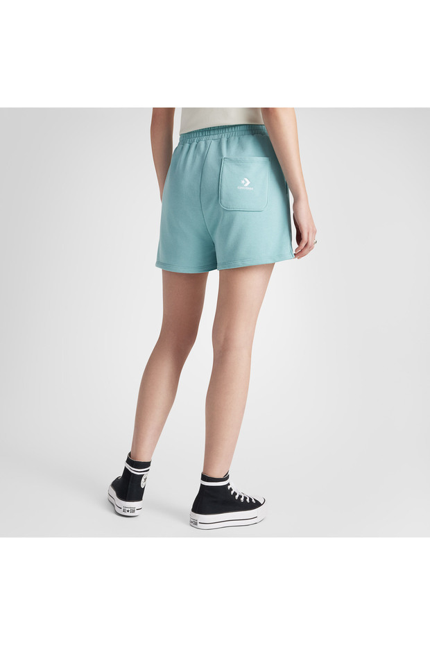 Classic Kadın Star Chevron Mavi Şort - 3