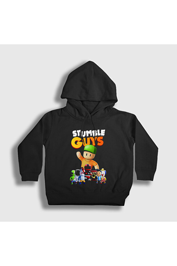 Unisex Kids Black Mr Stumble Stumble Guys Hooded Sweatshirt 561238Tt