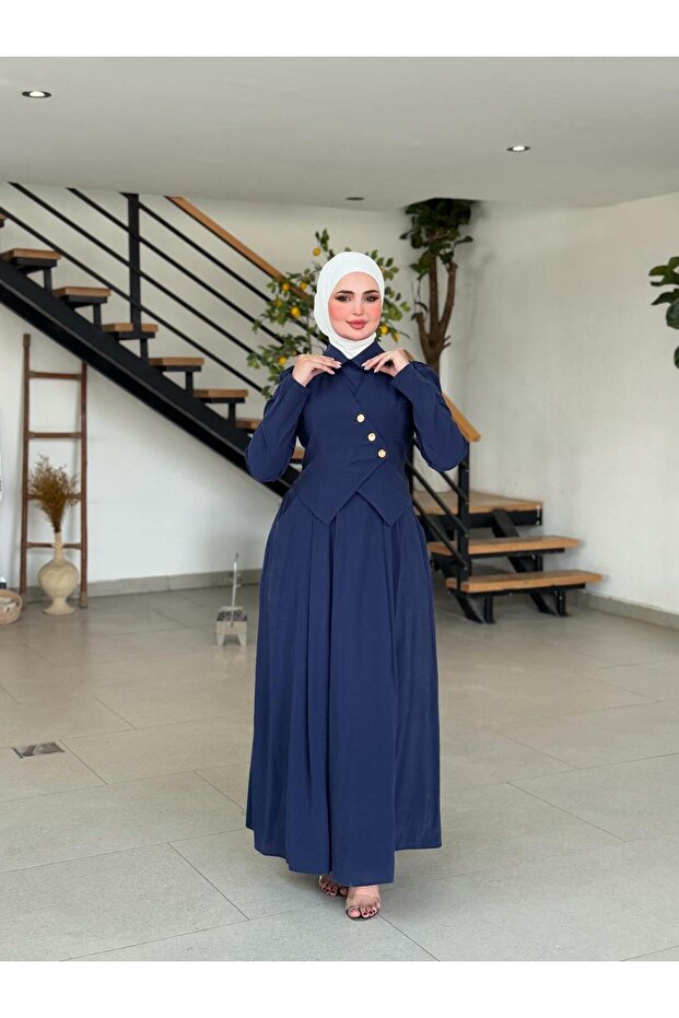 MAVİ MODAL ELBİSE - 2