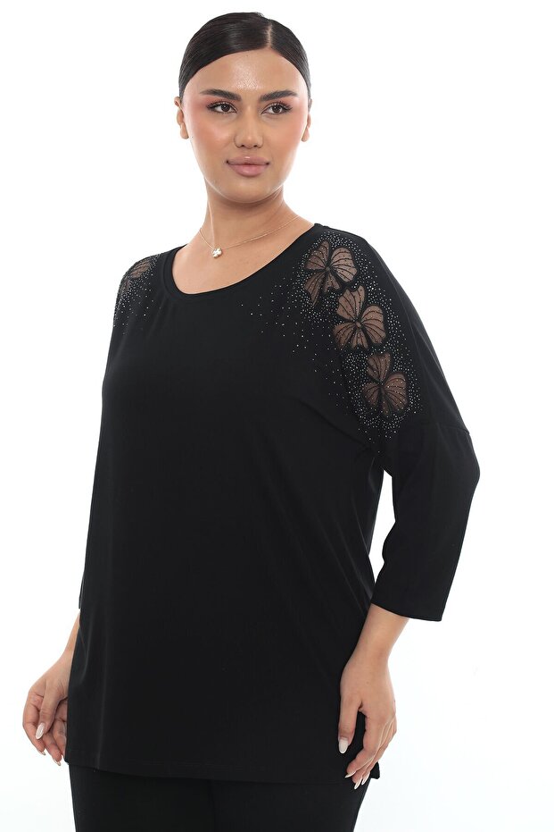 Nakışlı Taşlı Viskon - 2