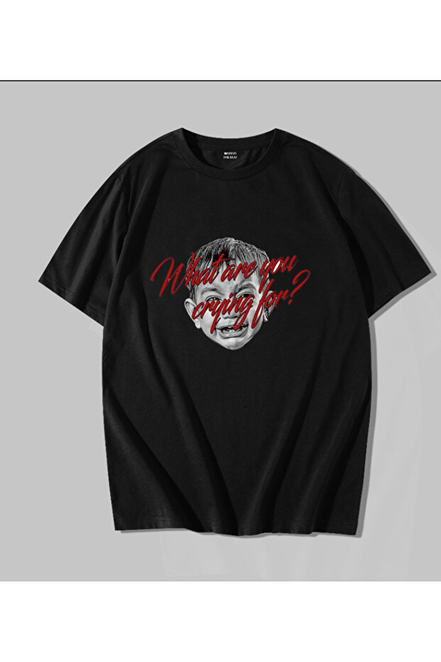 Unisex Crying for Printed Oversize T-Shirt
