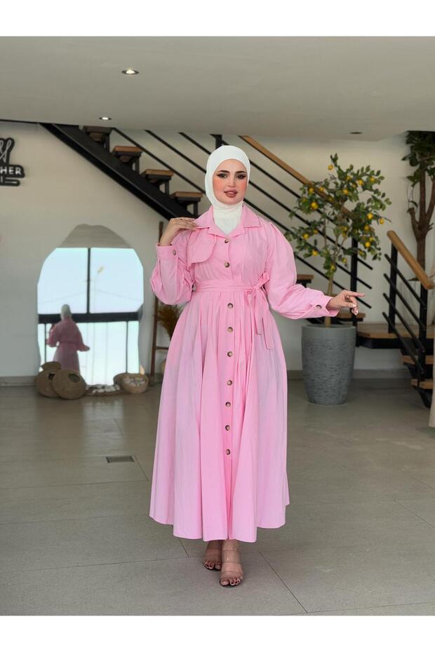 Pink Shirt Dress