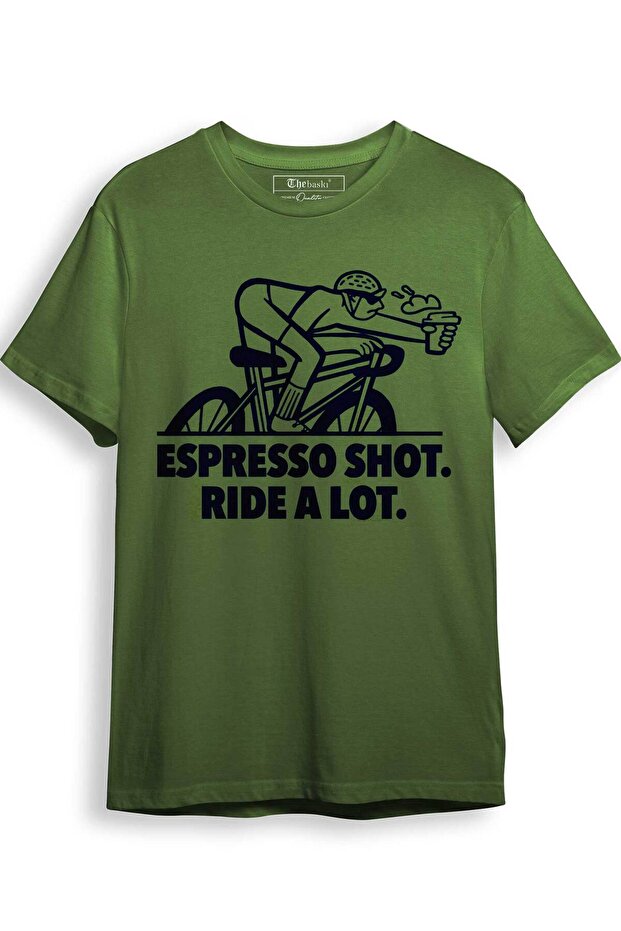 Espresso Shot Ride a Lot Printed 100% Cotton Premium T-Shirt