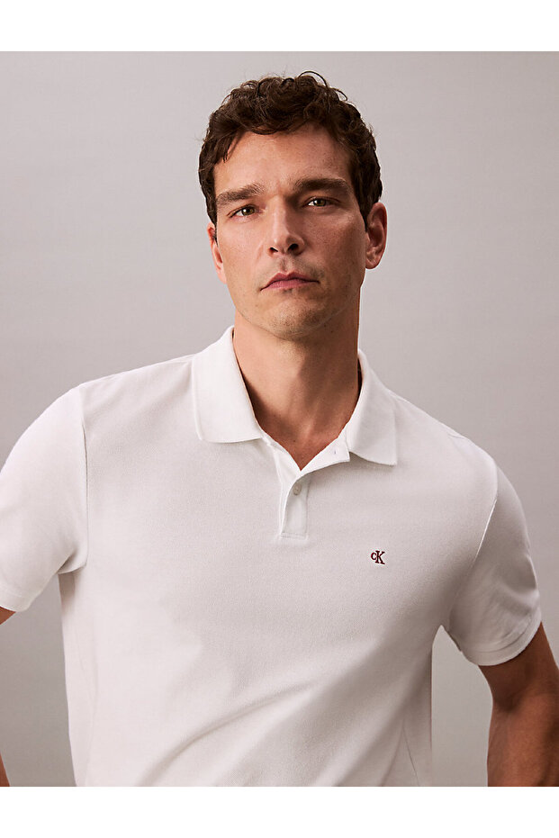 Erkek Beyaz Polo Tişörtler - 5
