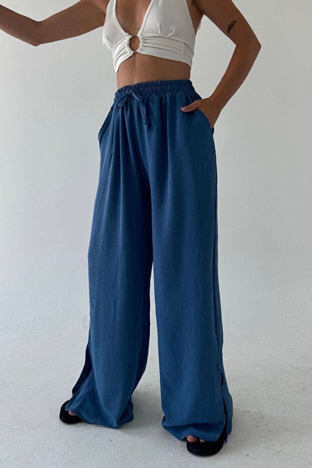 Siesta Leg Split Flowy Trousers T2015 - 4