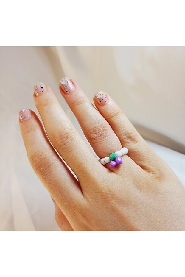 خاتم عنب من Miyuki Beads-خاتم عنب-خاتم Miyuki-خاتم عنب صغير-خاتم خرز-خاتم منسوج