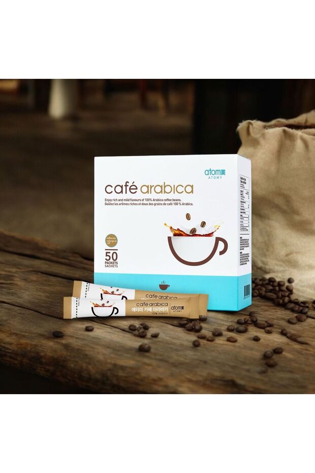 Arabica Café | 100% Arabica Beans Instant Coffee with Milk & Sugar | 50 Sachets