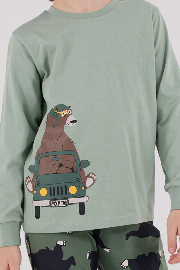 Zeleni set pidžama za dečake - 4