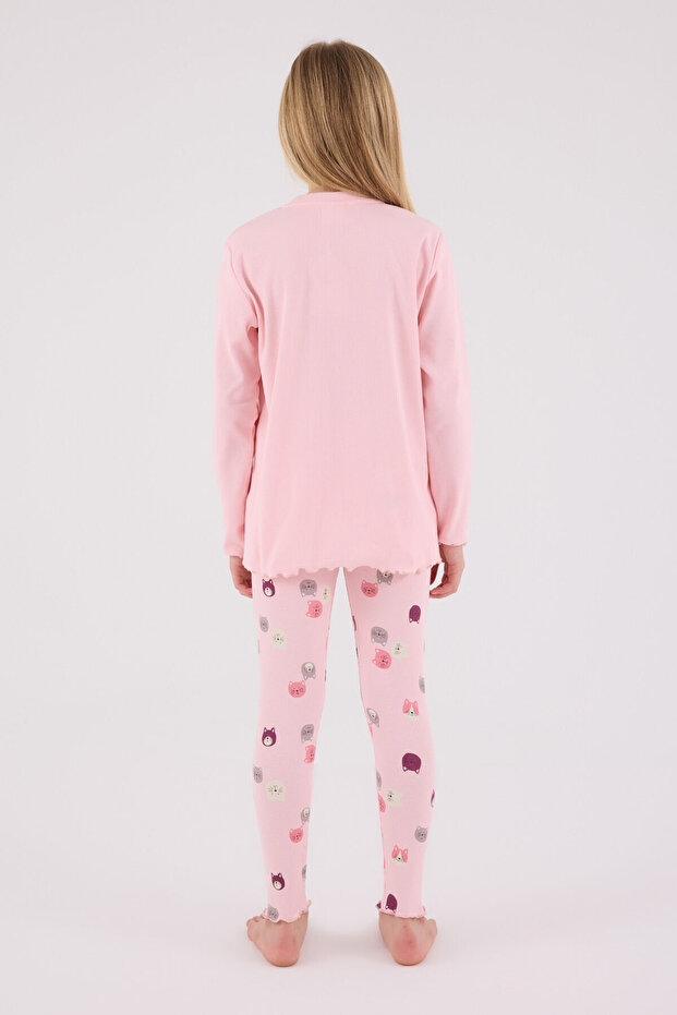 Devojčin roze pidžama set - 5