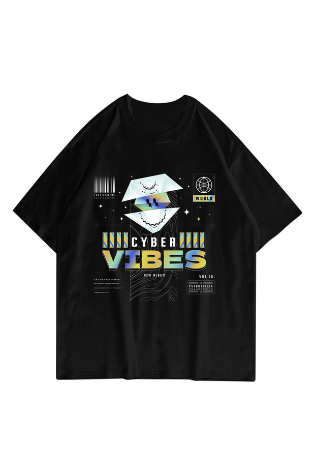 Unisex Washable Crew Neck Oversize Tshirt