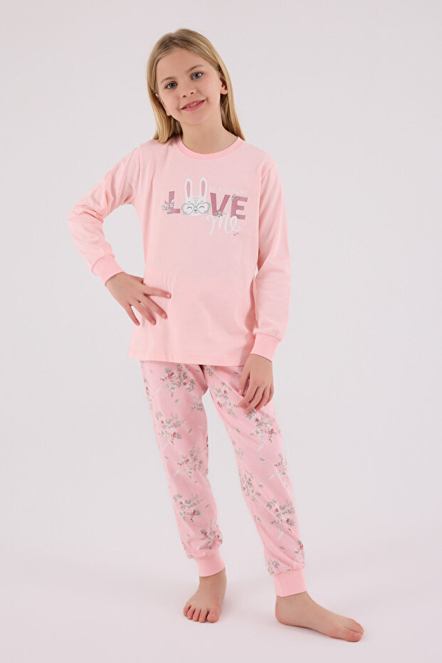 Devojčin roze pidžama set - 4