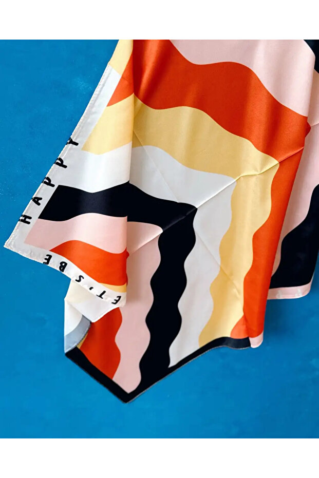 Let's Be Happy Satin Scarf