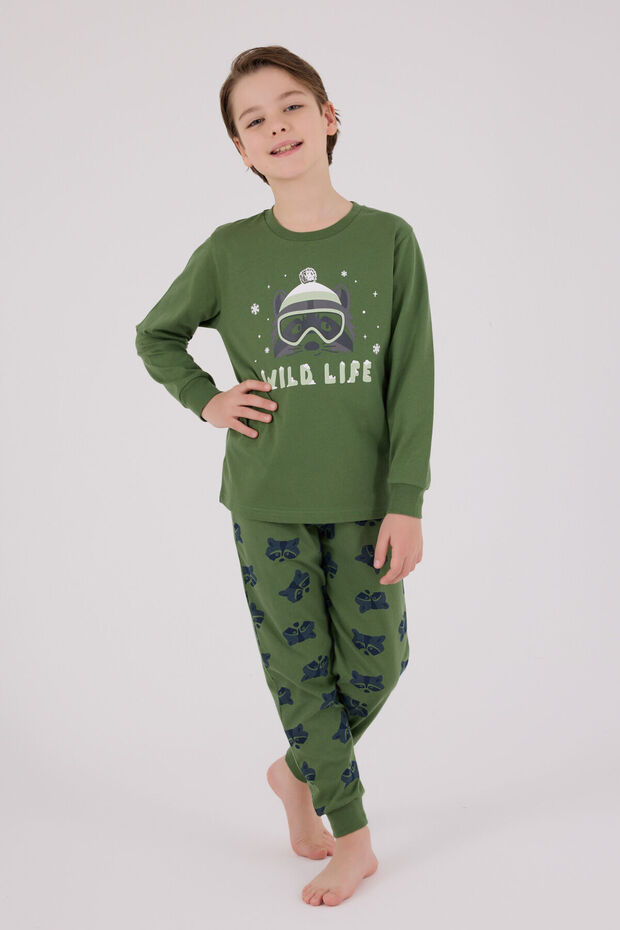 Boy's Green Pajama Set - 1