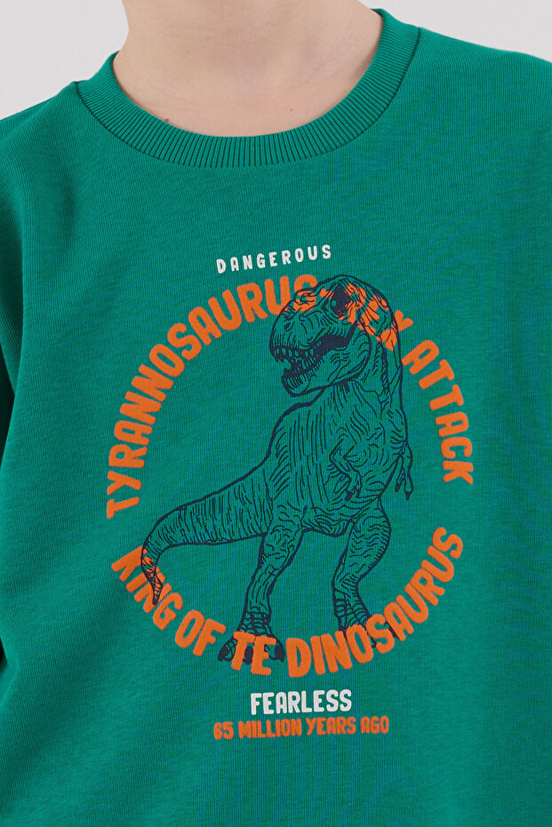 طقم رياضي للأولاد باللون الأخضر - 6