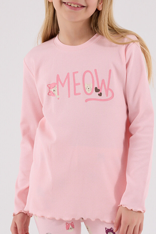 Devojčin roze pidžama set - 4