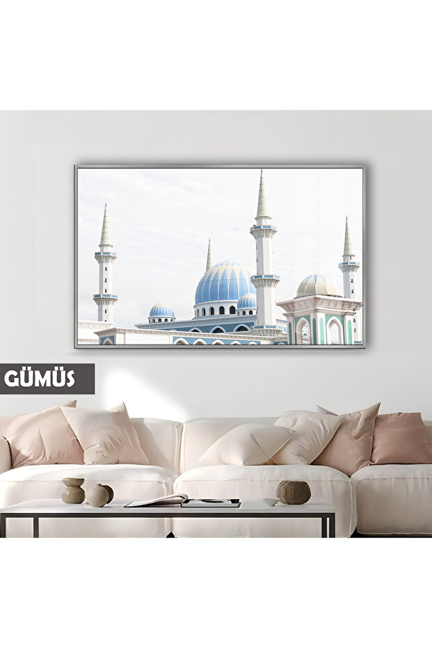 Amazing | Sultan Ahmad Shah Mosque Soft Model | Framed Tempered Glass Table Single Horizontal