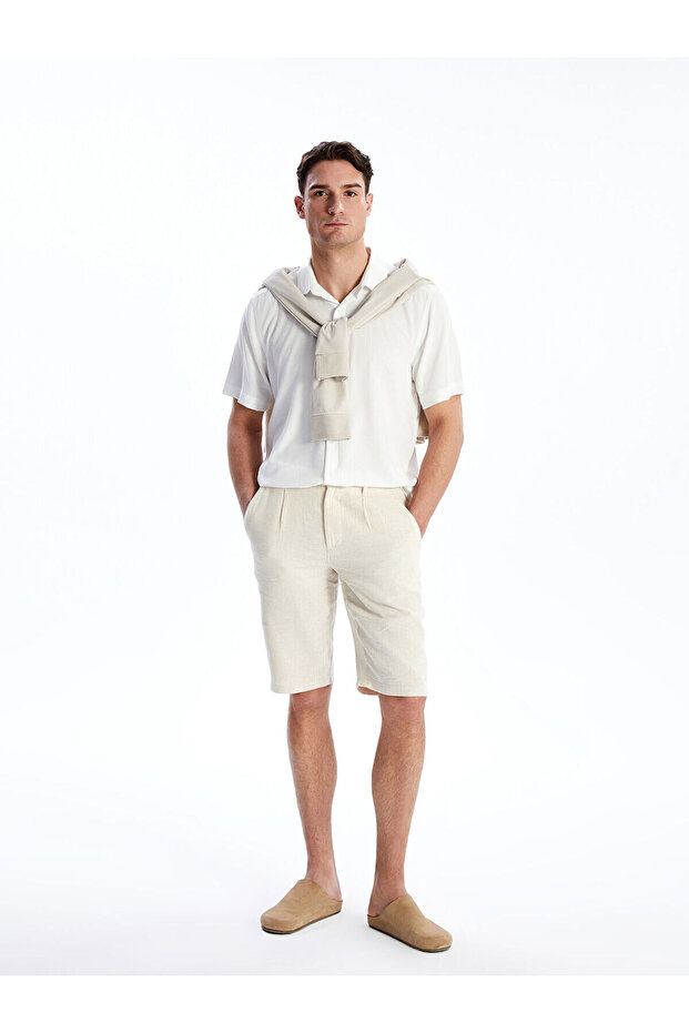 Southblue Standard Fit Linen Blend Men's Shorts
