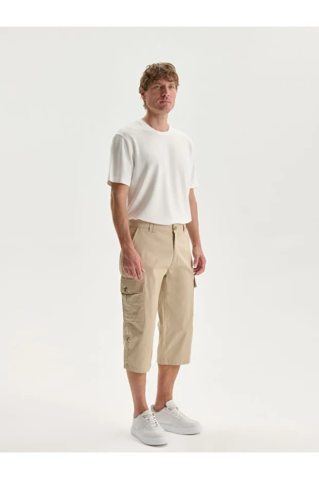 LCWAIKIKI Classic Standart Kalıp Gabardin Erkek Roller Şort - 1