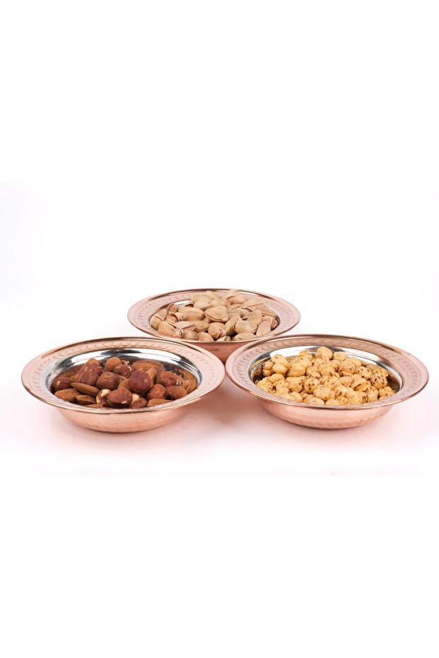 Copper Breakfast Snack Bowl Set of 3 - 13 cm