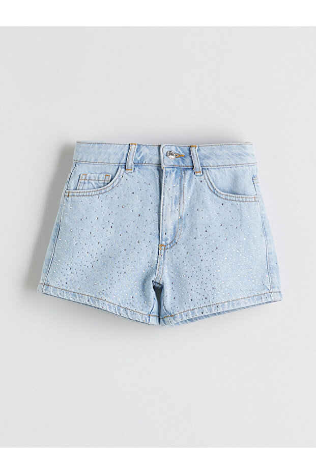 Two Mt Shop Quality Stoned Girls' Jean Shorts