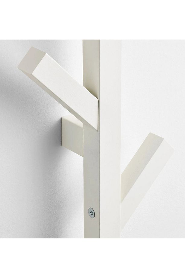 QUİCK Ahşap Duvar Askısı Yükseklik 78 Cm Duvara Monte Askılık Beyaz Renk Antre Askılığı - 4
