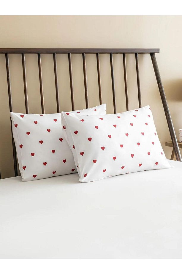 LCW HOME Kalp Baskılı Yastık Kılıfı 2'li 50x70 cm (W5) - 1