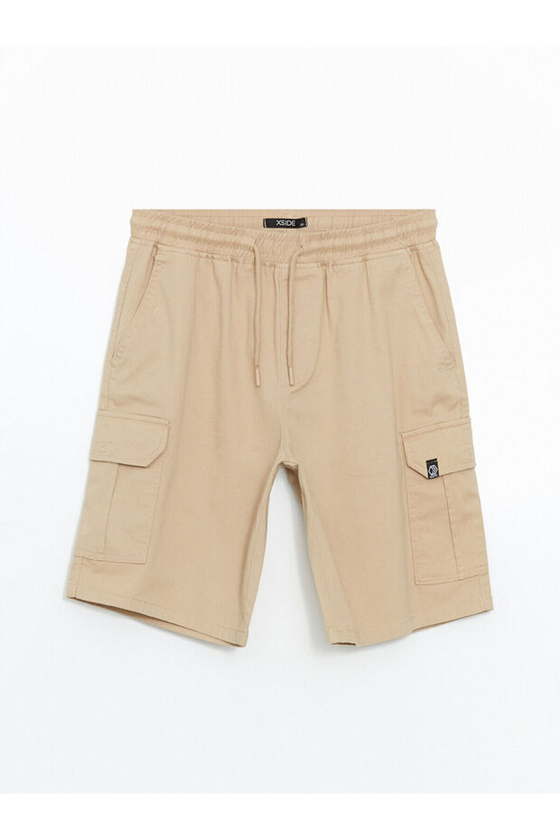 XSIDE Standart Kalıp Gabardin Erkek Kargo Şort - 5