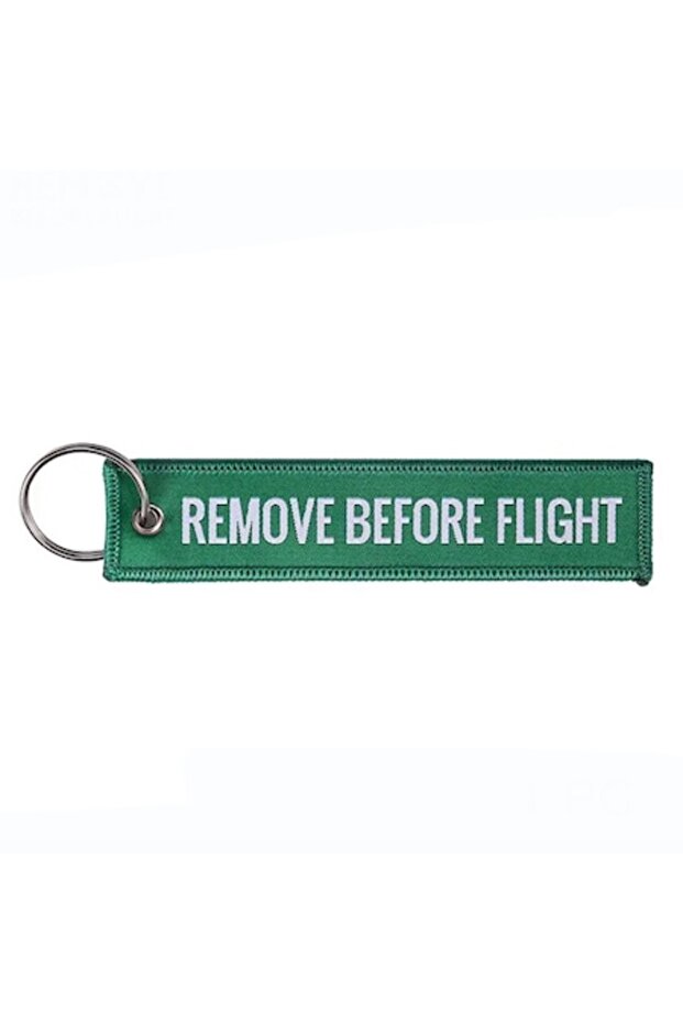 Breloc auto moto, Remove Before Flight, Verde - 1