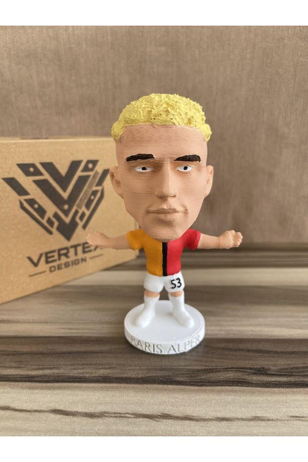 Barış Alper Gẩlẩtẩsẩrẩy 3d Futbolcu Taraftar Biblo Figür Erkek Hediyelik Oyuncak Sarı Kırmızı Aslan - 1