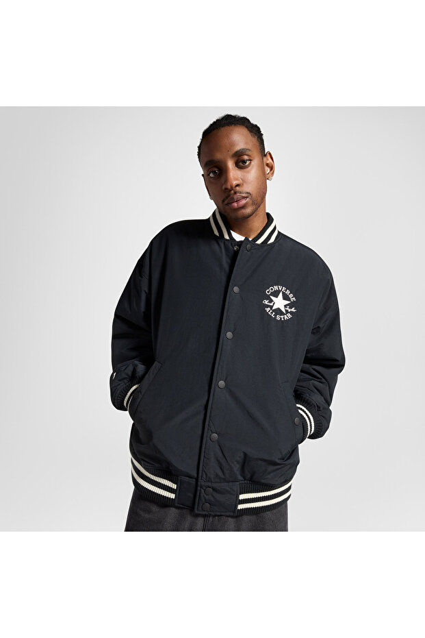 Erkek Siyah Bomber Ceket - 1