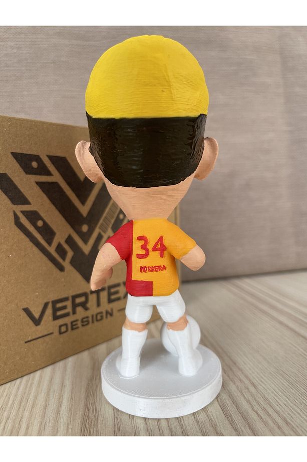Torreira Gẩlẩtẩsẩrẩy 3d Futbolcu Taraftar Biblo Figür Erkek Hediyelik Oyuncak Sarı Kırmızı Aslan - 5